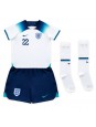 Anglie Jude Bellingham #22 Domácí dres pro děti MS 2022 Krátký Rukáv (+ trenýrky)